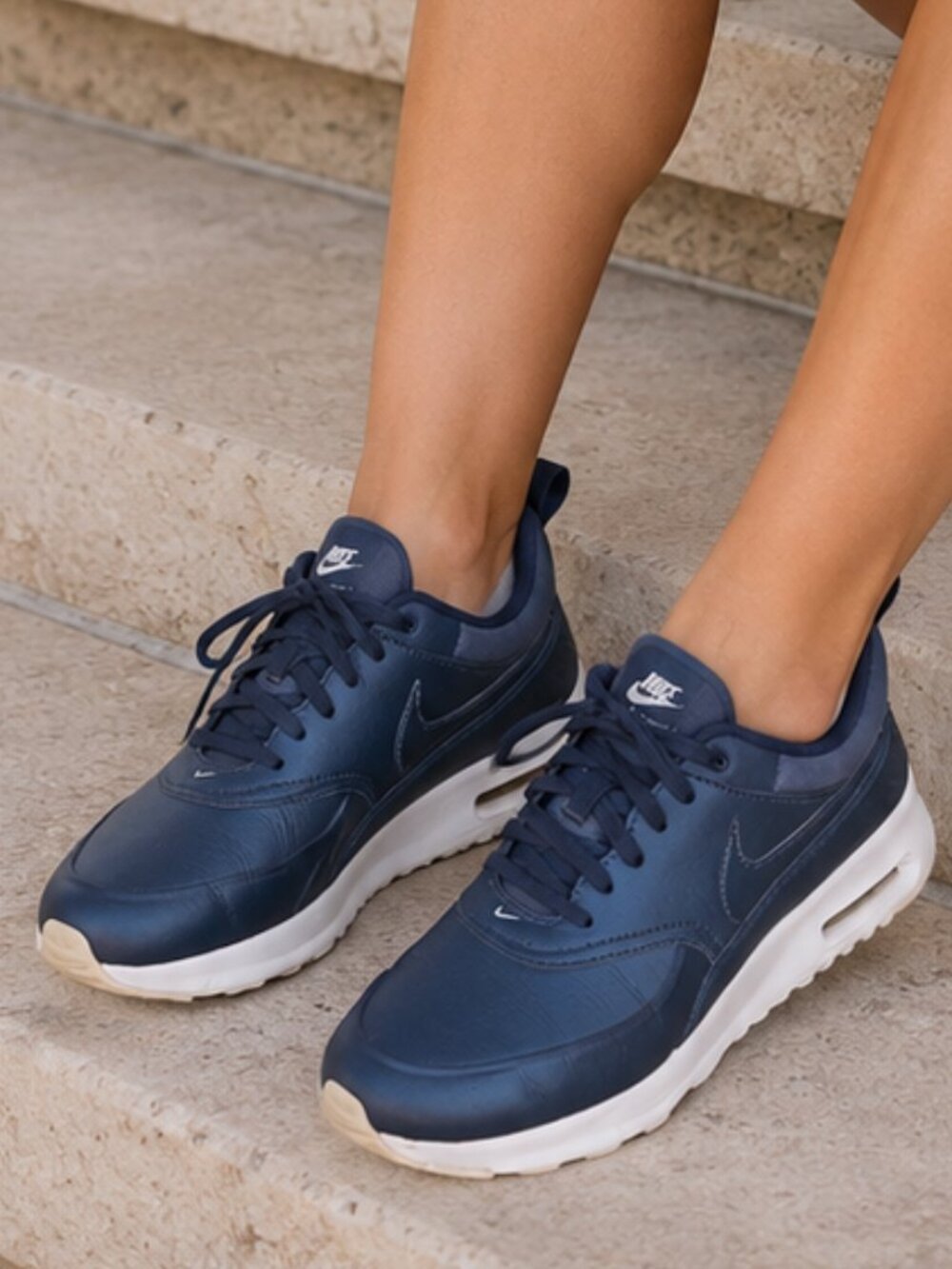 NIKE AIR MAX THEA SE Metallic Blue Sneakers Womens 9.5 Running Trainers